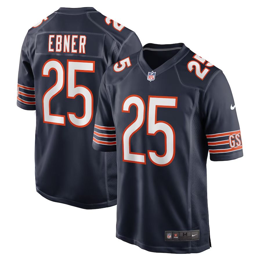 Men Chicago Bears #25 Trestan Ebner Nike Navy Game Player NFL Jersey